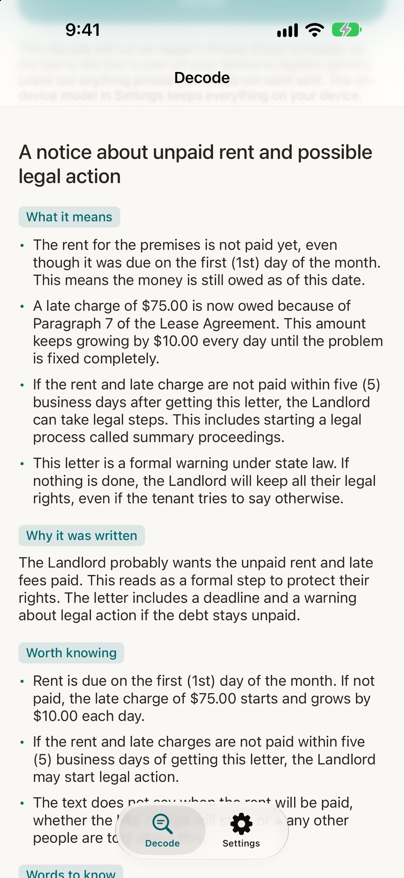 Screenshot 1 of Decoder Ring: Plain English