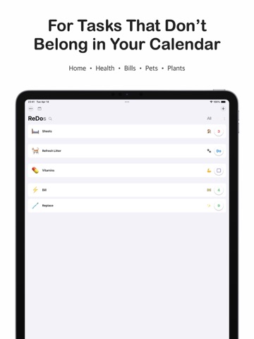 ReDo Loop: Recurring Tasks iPad screenshot