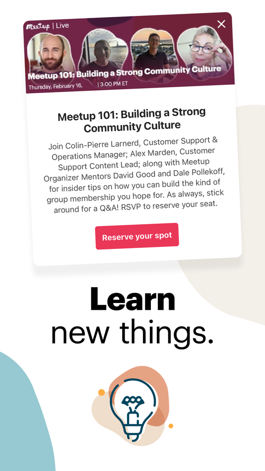 #9. Meetup: Social Events & Groups (iOS) 来自: Meetup LLC