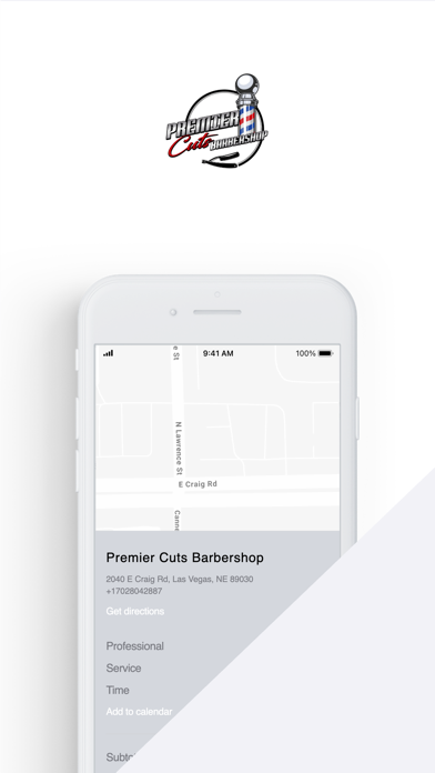 Premier Cuts Barbershop iPhone screenshot 1 - Lifestyle app