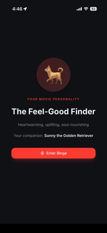 Binge. iPhone screenshot