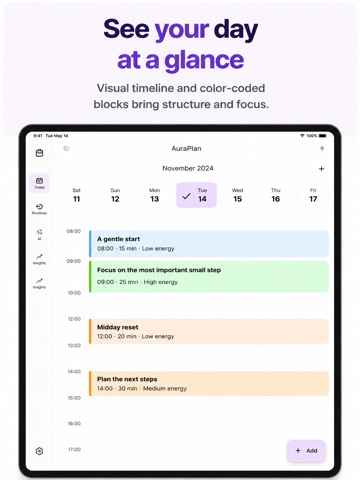 AuraPlan: ADHD Visual Timer iPad screenshot