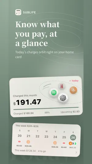SubLife: Subscription Manager screenshot 1