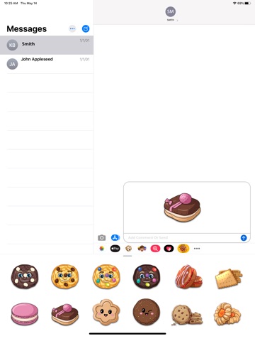 Yummy Biscuit Stickers iPad screenshot