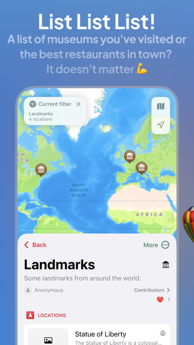 Avare, Travel Diary Map Screenshot