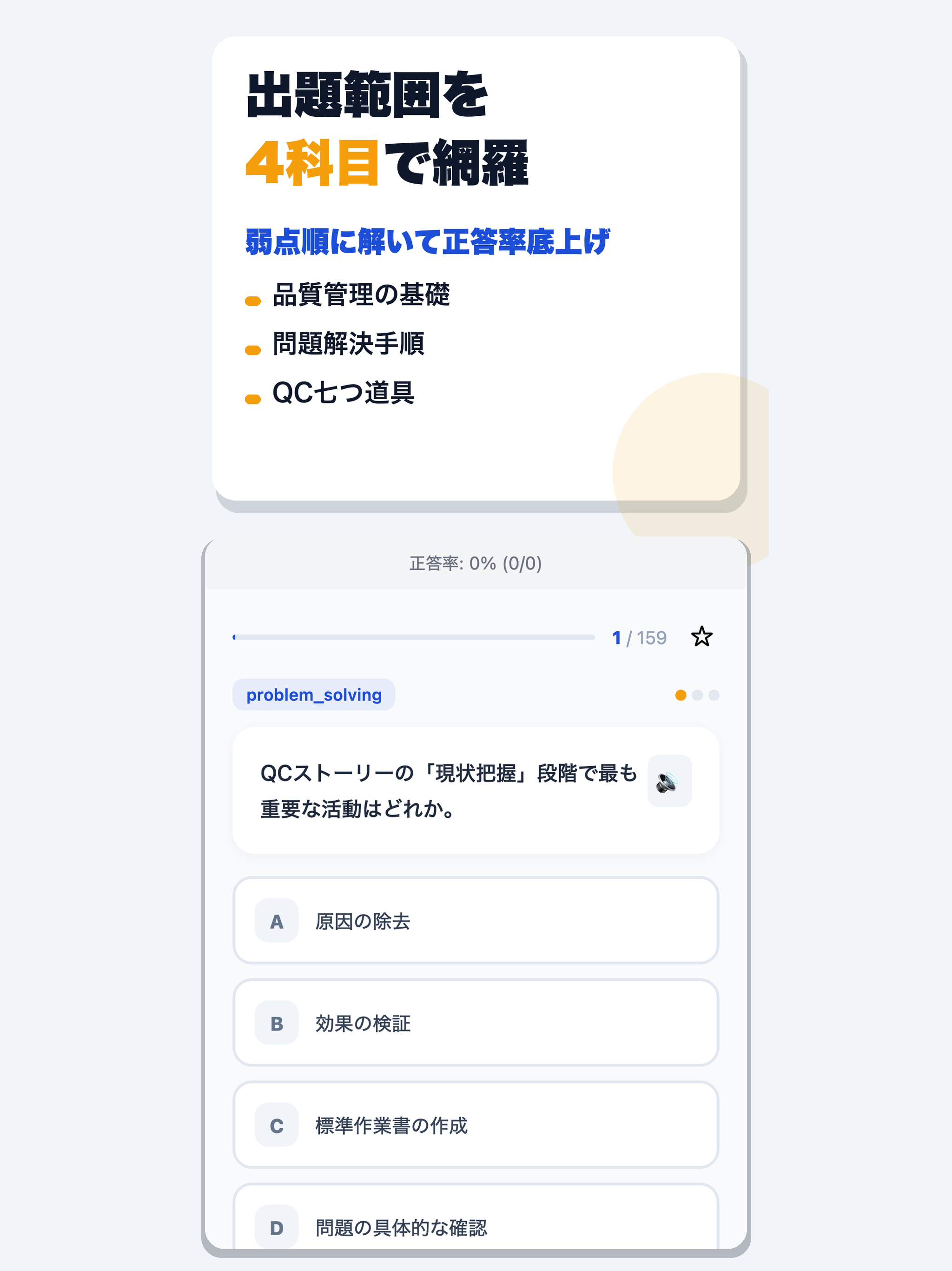 品質管理検定4級 合格ドリル