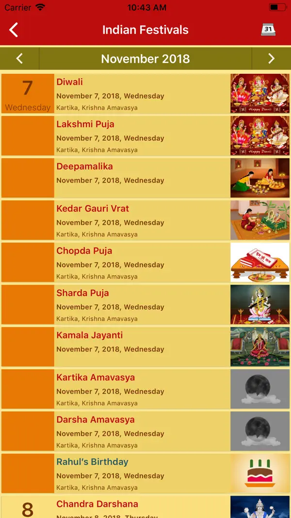 Hindu Calendar - Drik Panchang Screenshot 3
