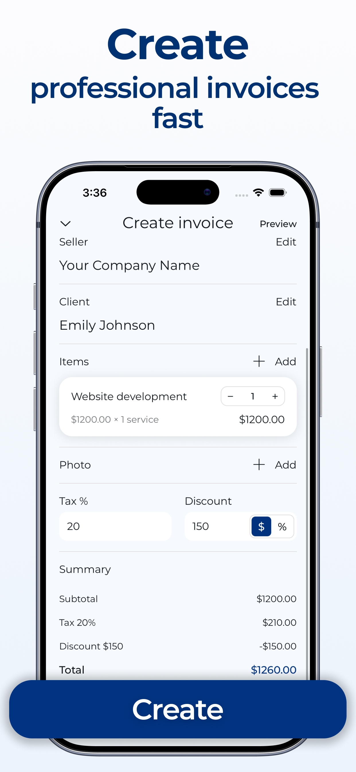 Invoice Maker: Simple Template screenshot 2