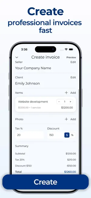 Invoice Maker: Simple Template screenshot 2