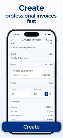 Invoice Maker: Simple Template Screenshot 2 of 5
