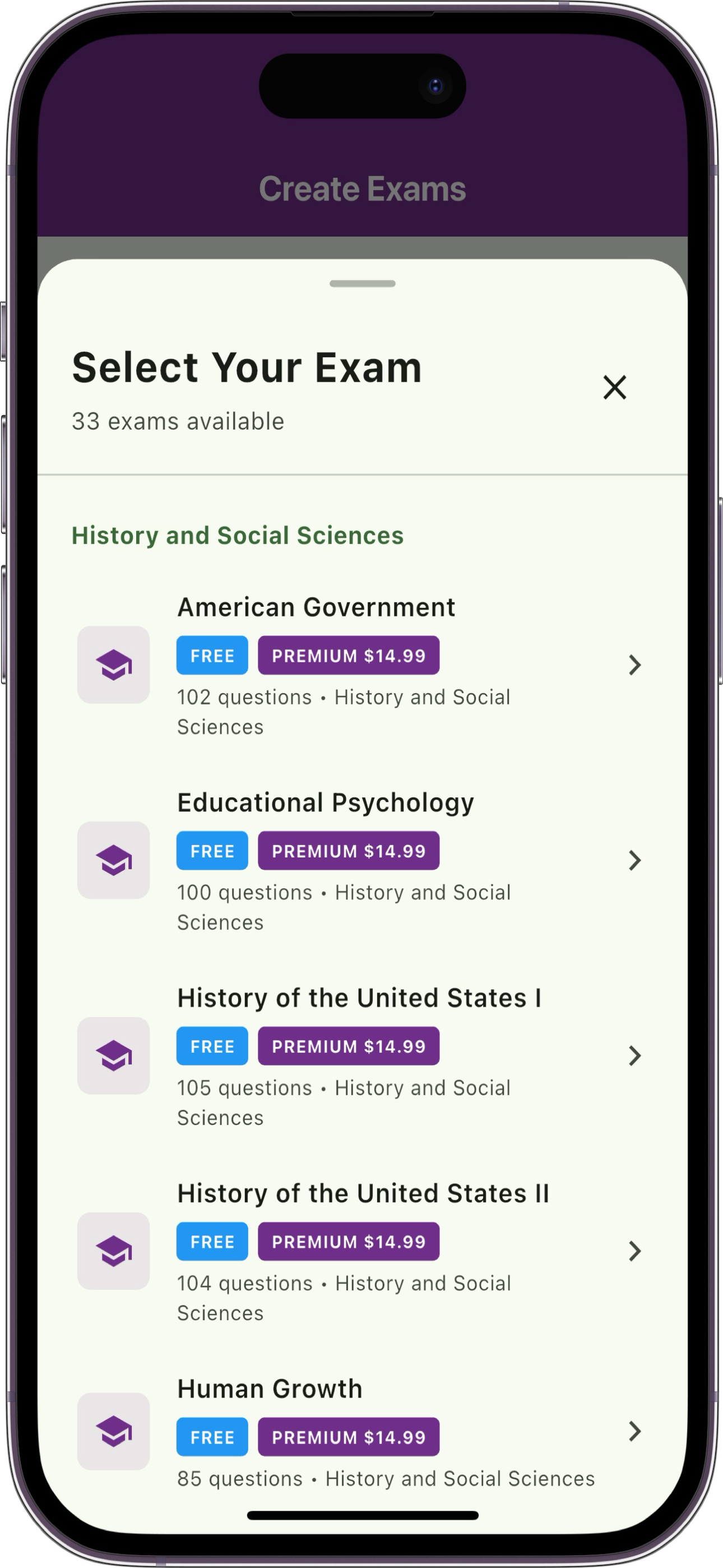 Official CLEP Exam Guide App