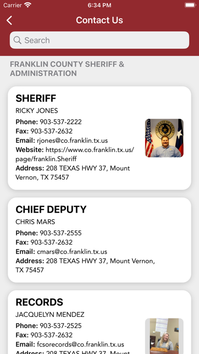 Franklin County Sheriff Screenshot