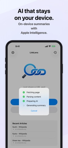 LinkLens - AI URL Summarizer Screenshot 6 of 7