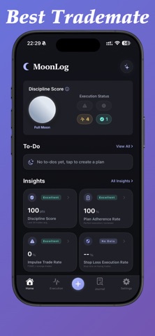 MoonLog - Trading Journal Screenshot 1 of 6