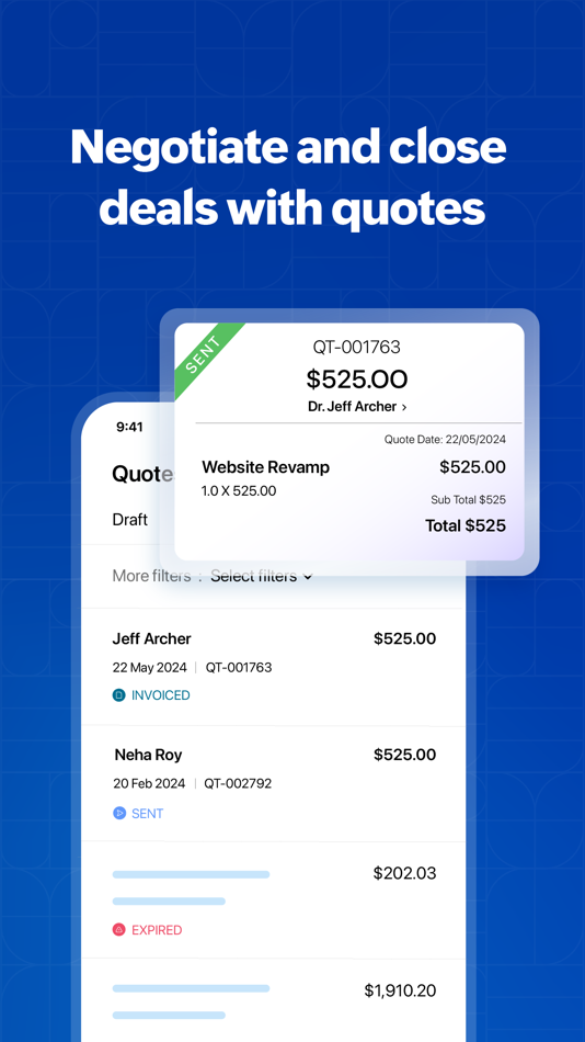 #8. Zoho Invoice Maker App (iOS) By: Zoho Corporation