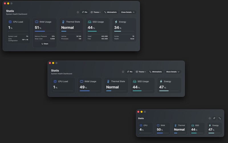 Statis: Minimal System Monitor screenshot