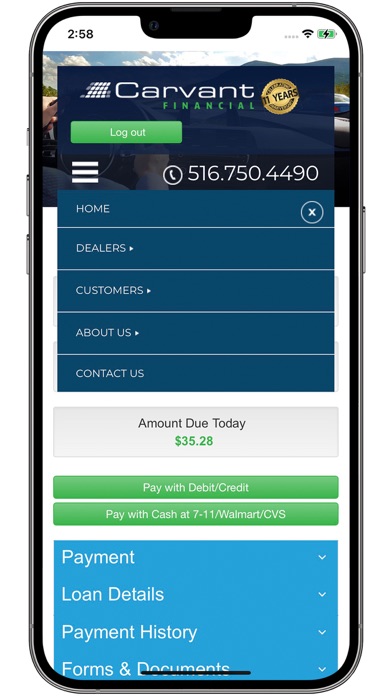 Carvant Customer Portal iPhone screenshot 3 - Finance app