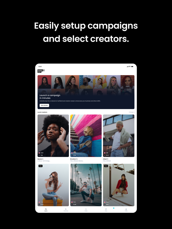 ShoutOut: Influencer Marketing iPad screenshot 2 - Lifestyle app