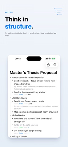 Yeliner: Outline, Notes, Tasks Screenshot 1 of 3