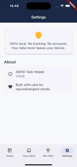 Скриншот ADHD Task Helper на iPhone 5