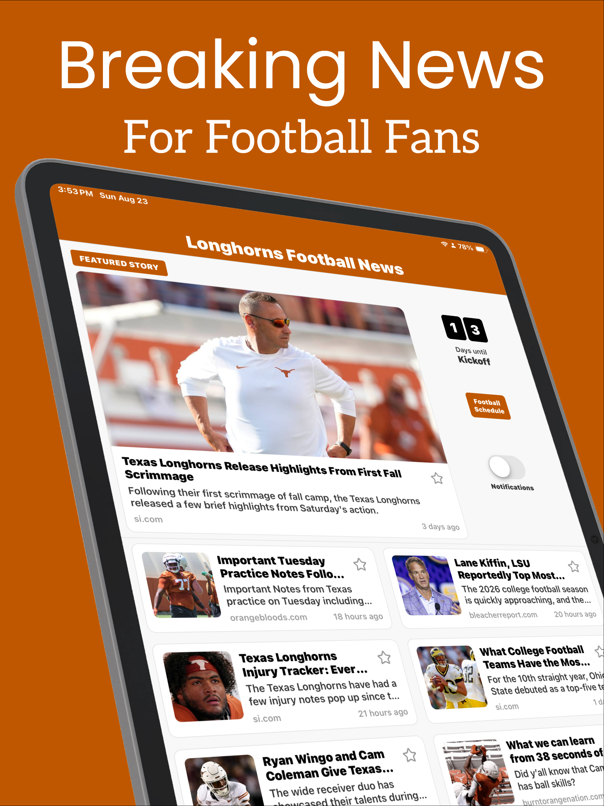 Longhorns Football News screenshot 11
