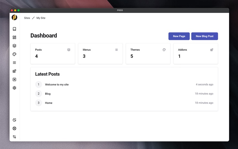 PRSS Site Creator app screenshot 2