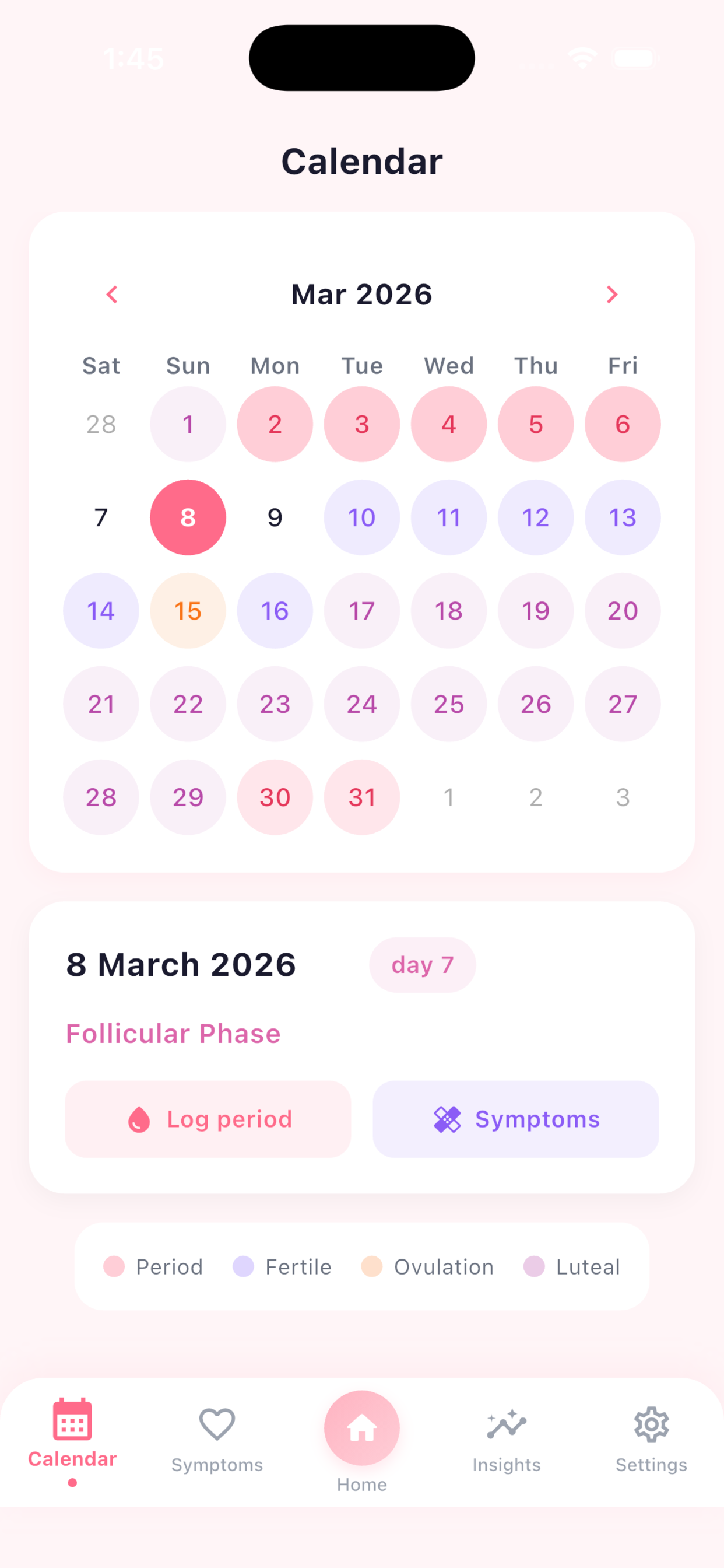 Pink Cycle - Period Tracker screenshot 3
