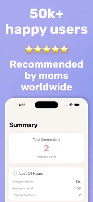 Contraction Timer: Pregnancy screenshot 2