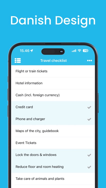 Checklist app (Packing List)