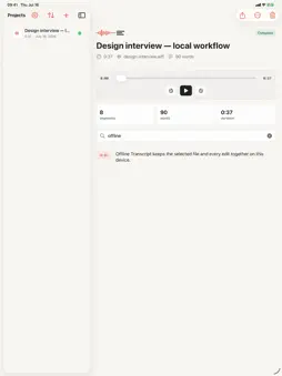 Offline Transcript screenshot 5
