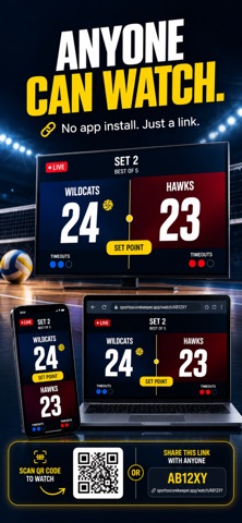 Volleyball score keeper: Live Screenshot 2 of 5
