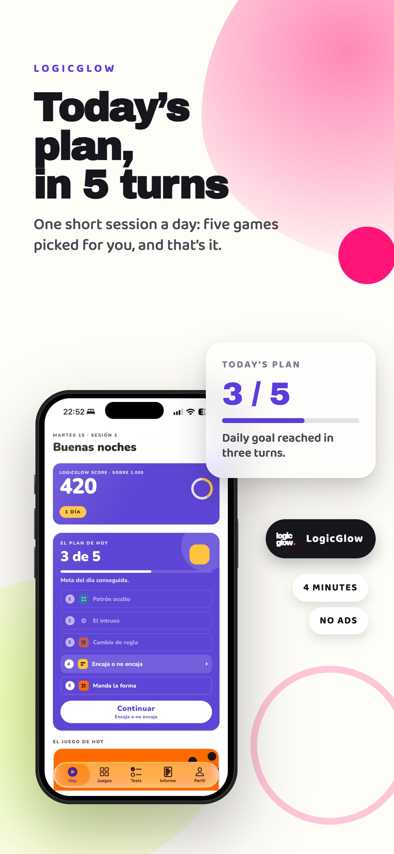 Screenshot 1 of LogicGlow: Brain Training