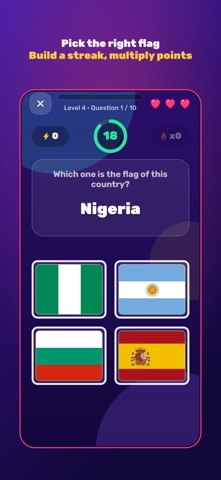 MapNinja: Flags & Map Quiz skærmbillede 2