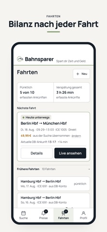 Bahnsparer: Zeit & Geld sparen iPhone screenshot 6