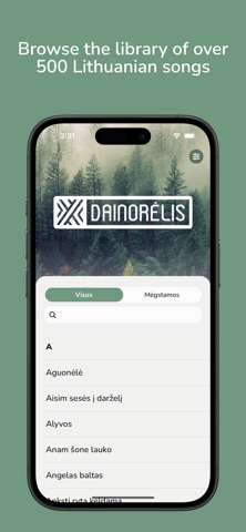 Dainorėlis app screenshot
