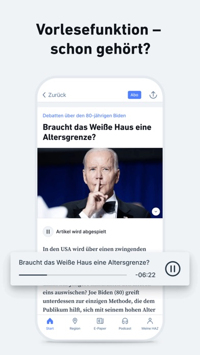 HAZ - Nachrichten und Podcast Screenshot