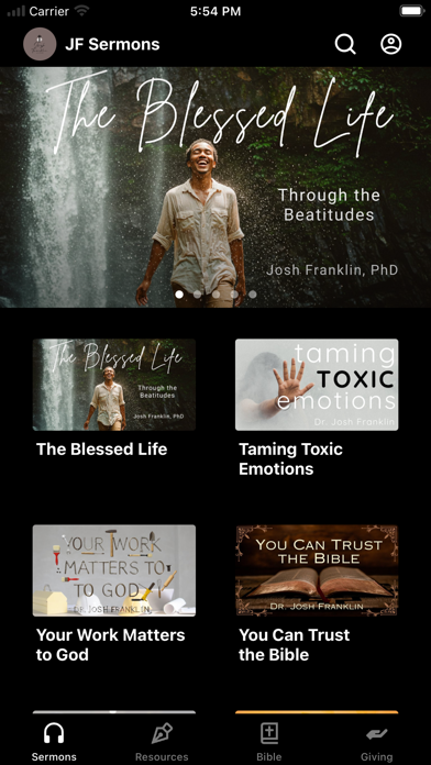 Josh Franklin Sermons app screenshot