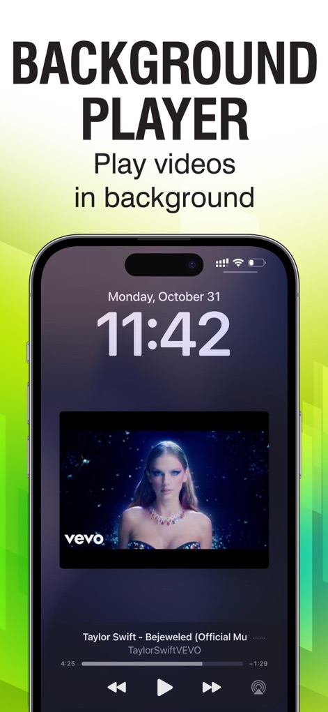 POPTube: Music & Video Podcast - Experience uninterrupted audio playback from videos on the lock screen, complete with intuitive media controls.