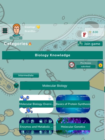 Biology Knowledge Quiz iPad screenshot