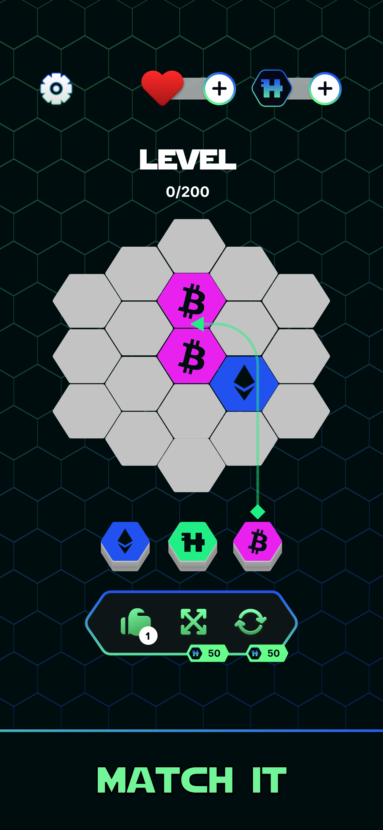 Hexa Sort: Match Three Crypto screenshot 7