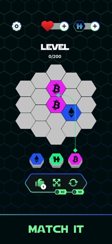 Hexa Sort: Match Three Crypto Screenshot 7 of 8