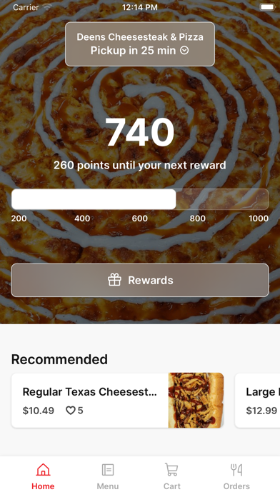 Deen's Cheesesteak & Pizza iPhone screenshot 1 - Food & Drink app