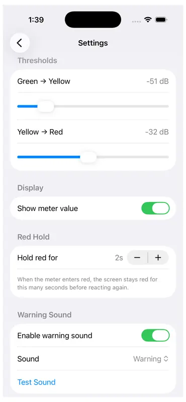 Simple Sound Meter screenshot 2 of 3