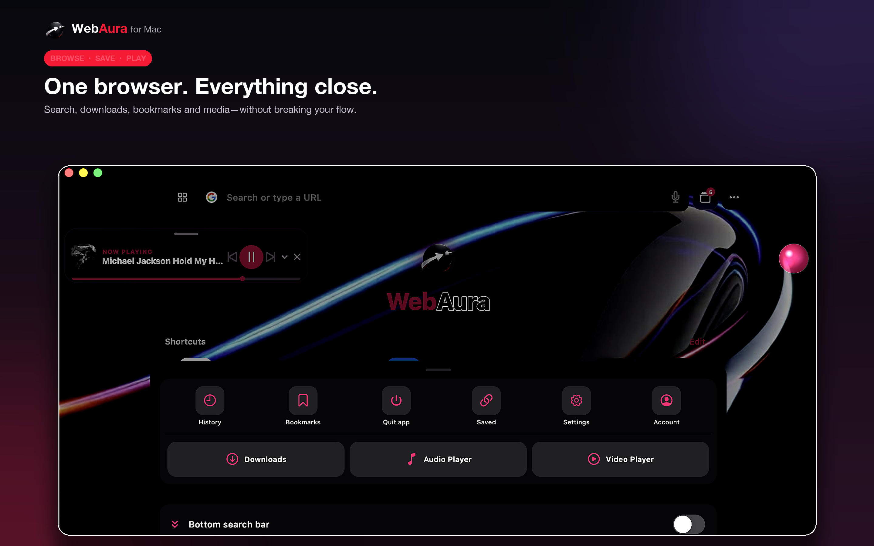 WebAura: Private Browser screenshot 10