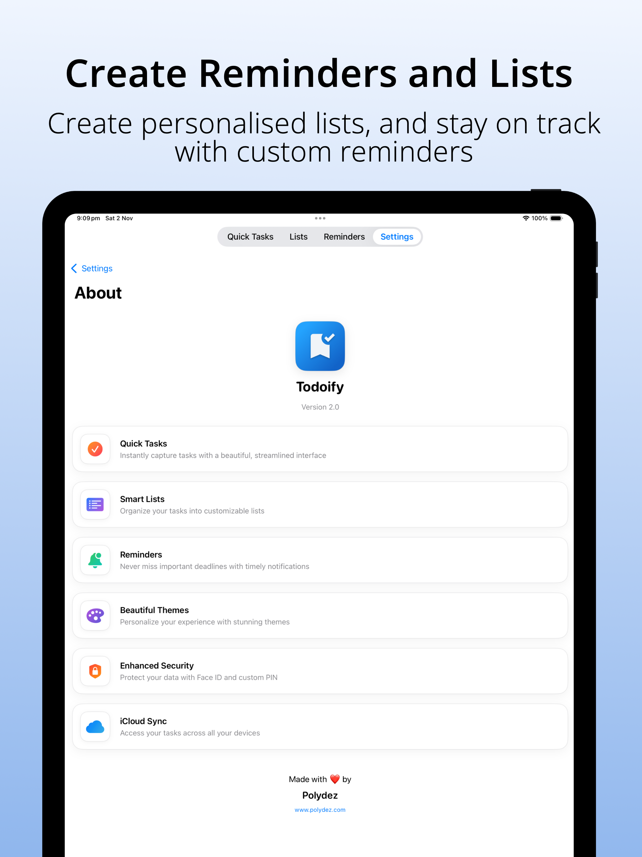 Todoify - Fast & Easy Tasks screenshot 8