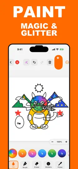 Capture d'écran de Dragon Coloring Book Kids sur iPhone 5
