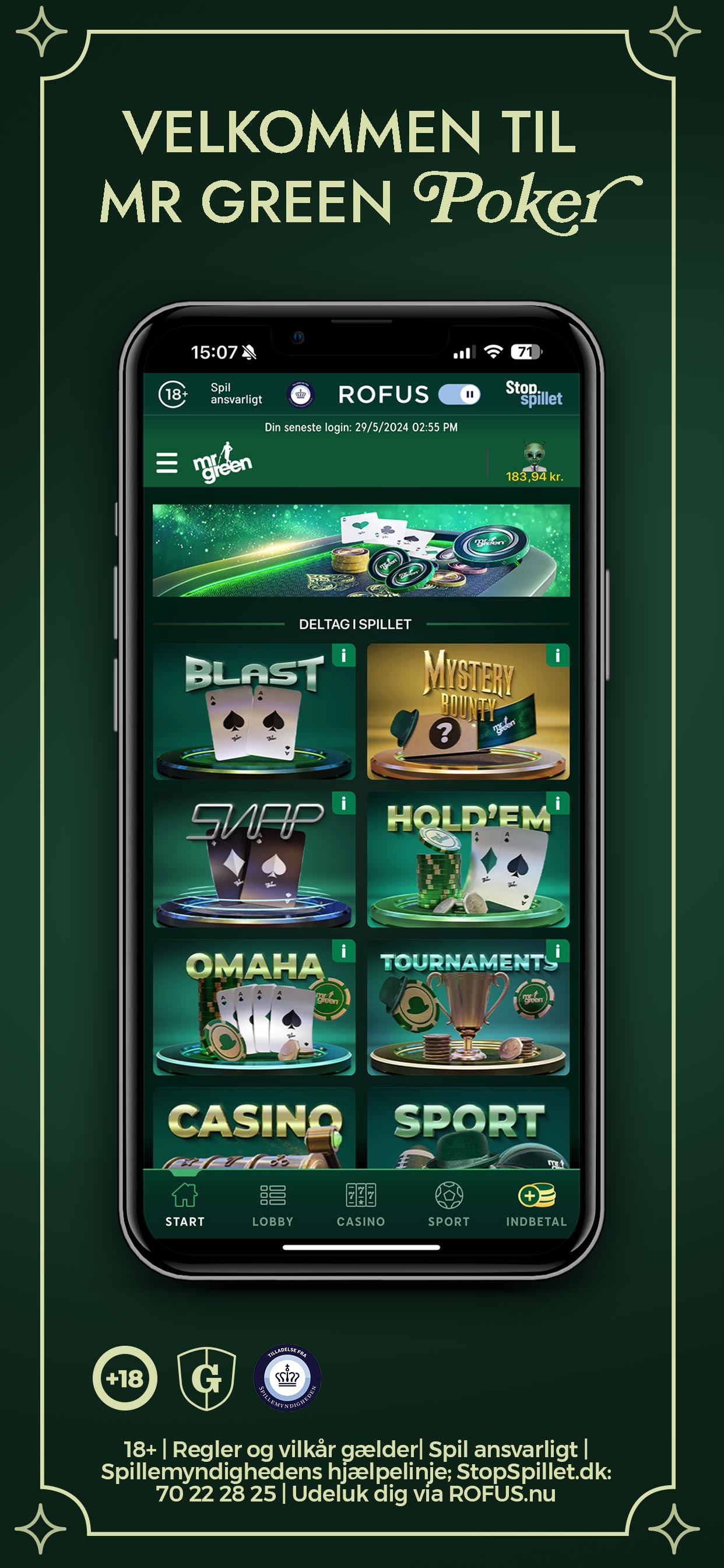 Mr Green Poker – Spil med stil