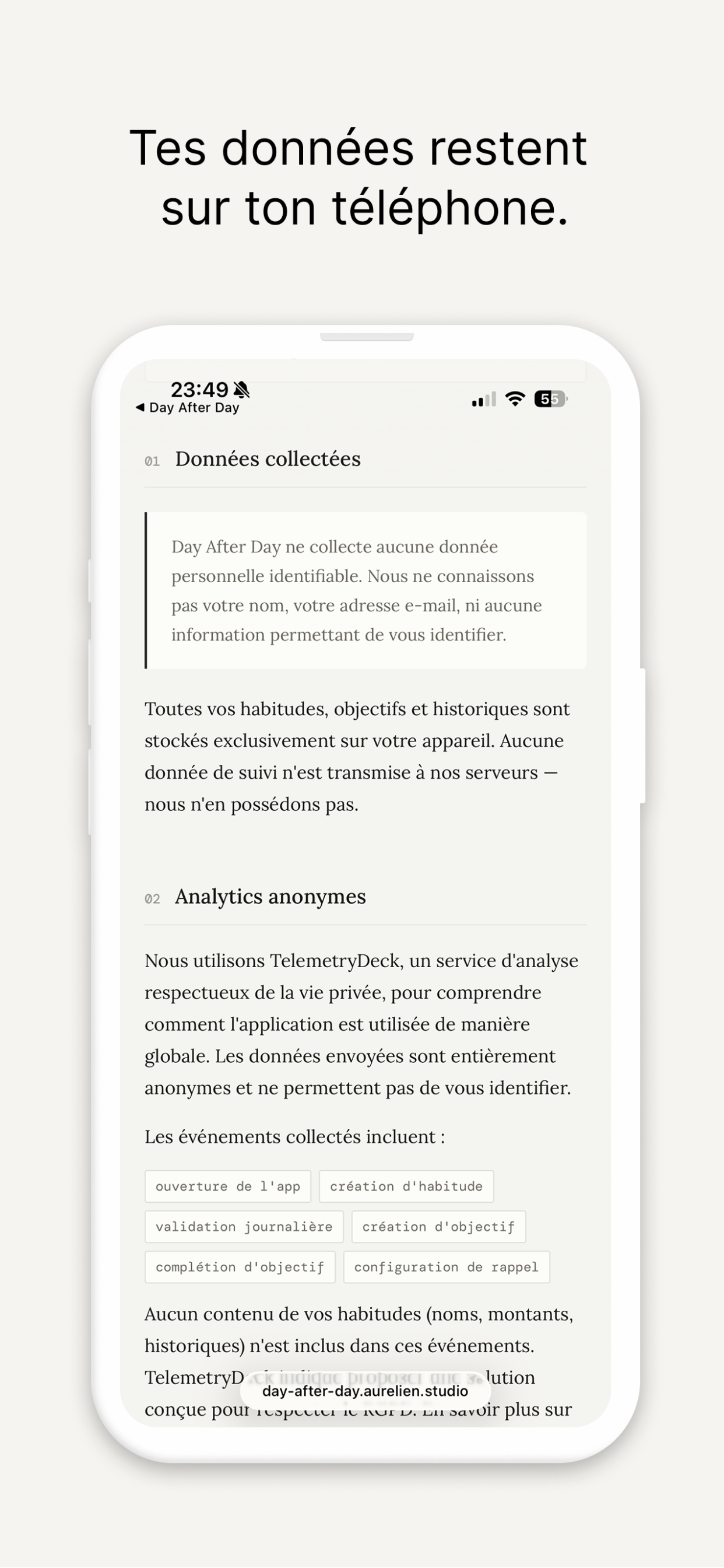DayAfterDay Suivi d'habitudes screenshot 4