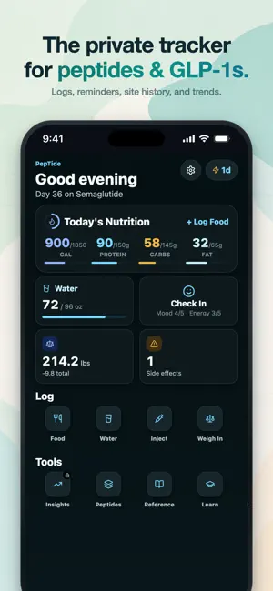 PepTide: GLP-1 Peptide Tracker screenshot 1