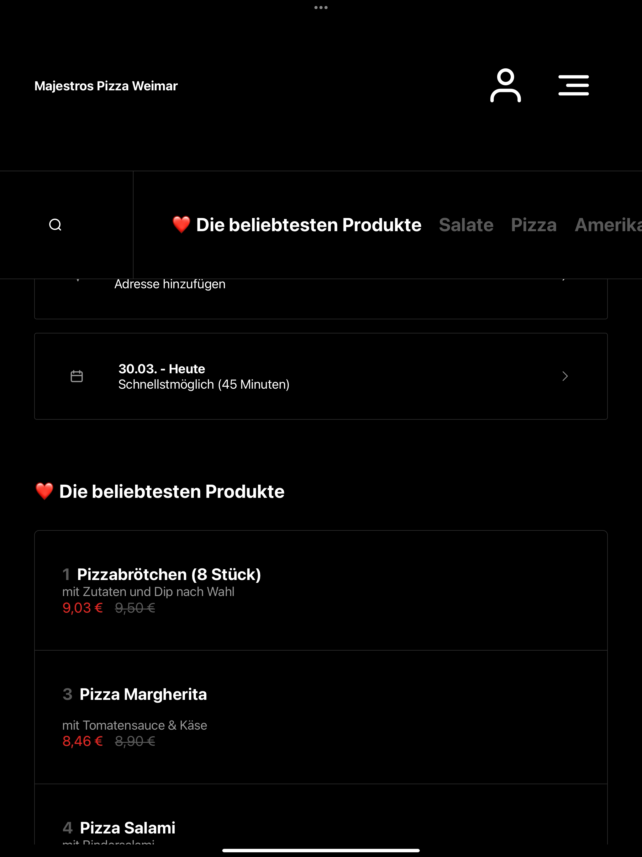 Majestros Pizza Weimar